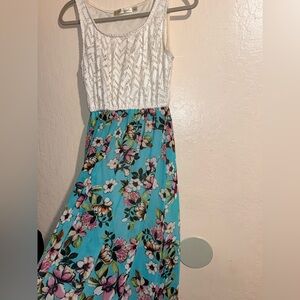 Liberty Love floral Lace sleeveless sun dress